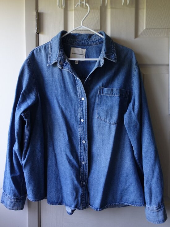 Lucky Brand Tops - Lucky Brand Blue Denim Button-Up Shirt